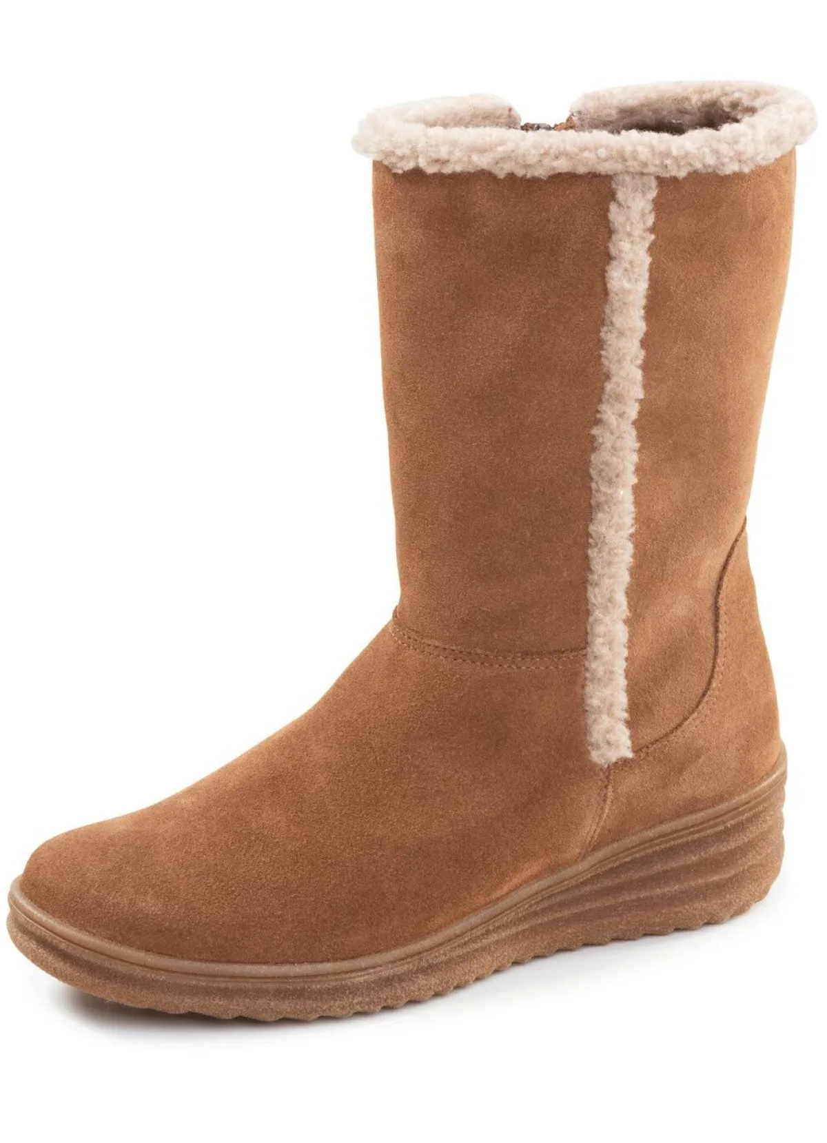 Damen ELENA EDEN , gefütterte Damen-Stiefel, Winterschuhe, Weite H, mit Lammfell