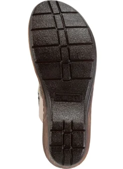 Damen ELENA EDEN Pantolette mit dezenter Knitter-Struktur