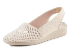 Damen ELENA EDEN Sandale aus luftigem Meshmaterial und Textil mit Metallicschimmer