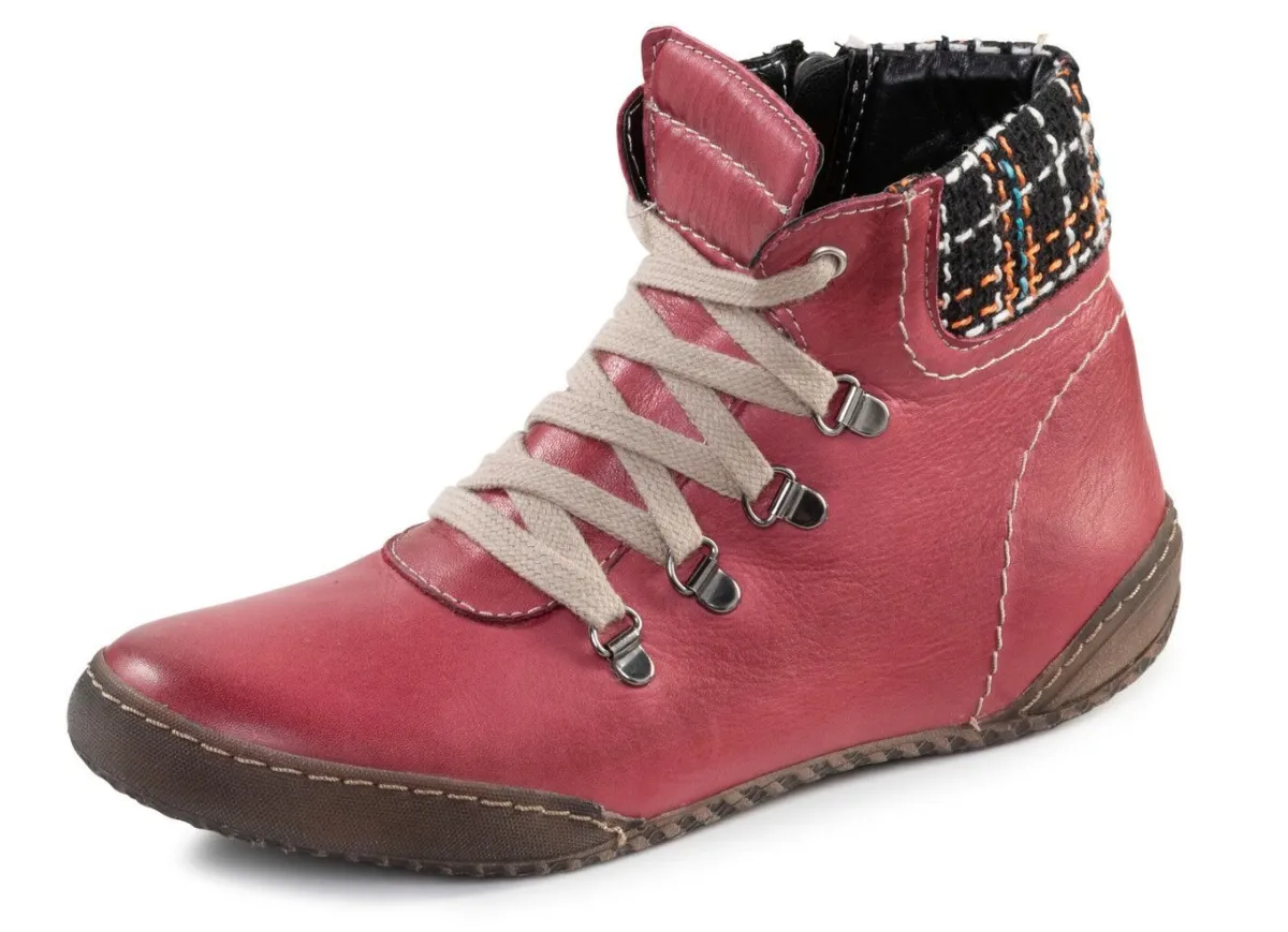 Damen ELENA EDEN Schnür-Bootie mit gepolstertem Textil-Schaftrand