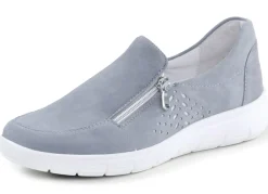 Damen ELENA EDEN Slipper aus hochwertigem Veloursleder mit Zier-Perforation