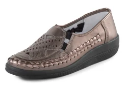 Damen ELENA EDEN Slipper luftig durchbrochen und mit Flechtdurchzug