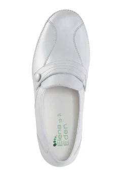 Damen ELENA EDEN Slipper mit Zier-Knopf und Elastikeinsatz
