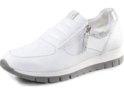 Damen ELENA EDEN Sneaker aus Nappaleder und silbergrau geprägtem Veloursleder