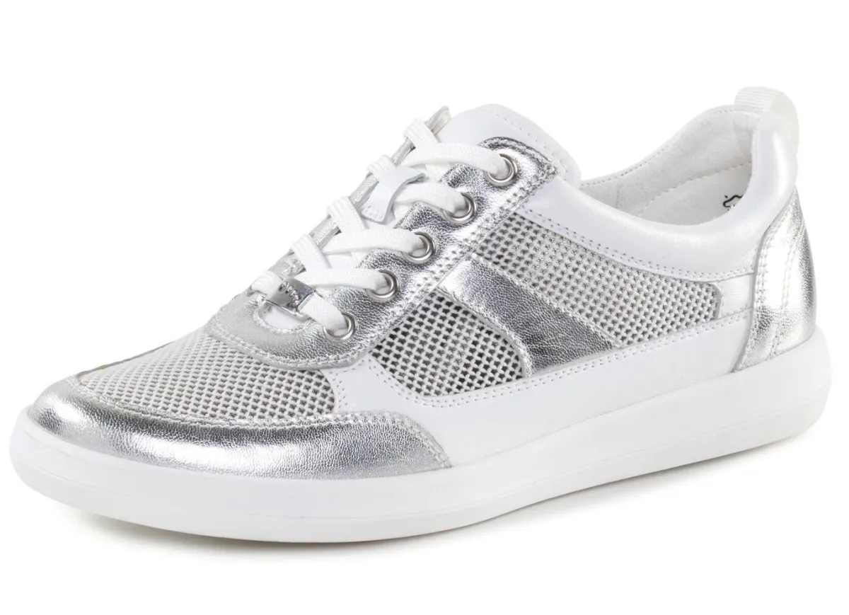 Damen ELENA EDEN Sneaker aus Nappaleder und luftigem Textil in Netzoptik