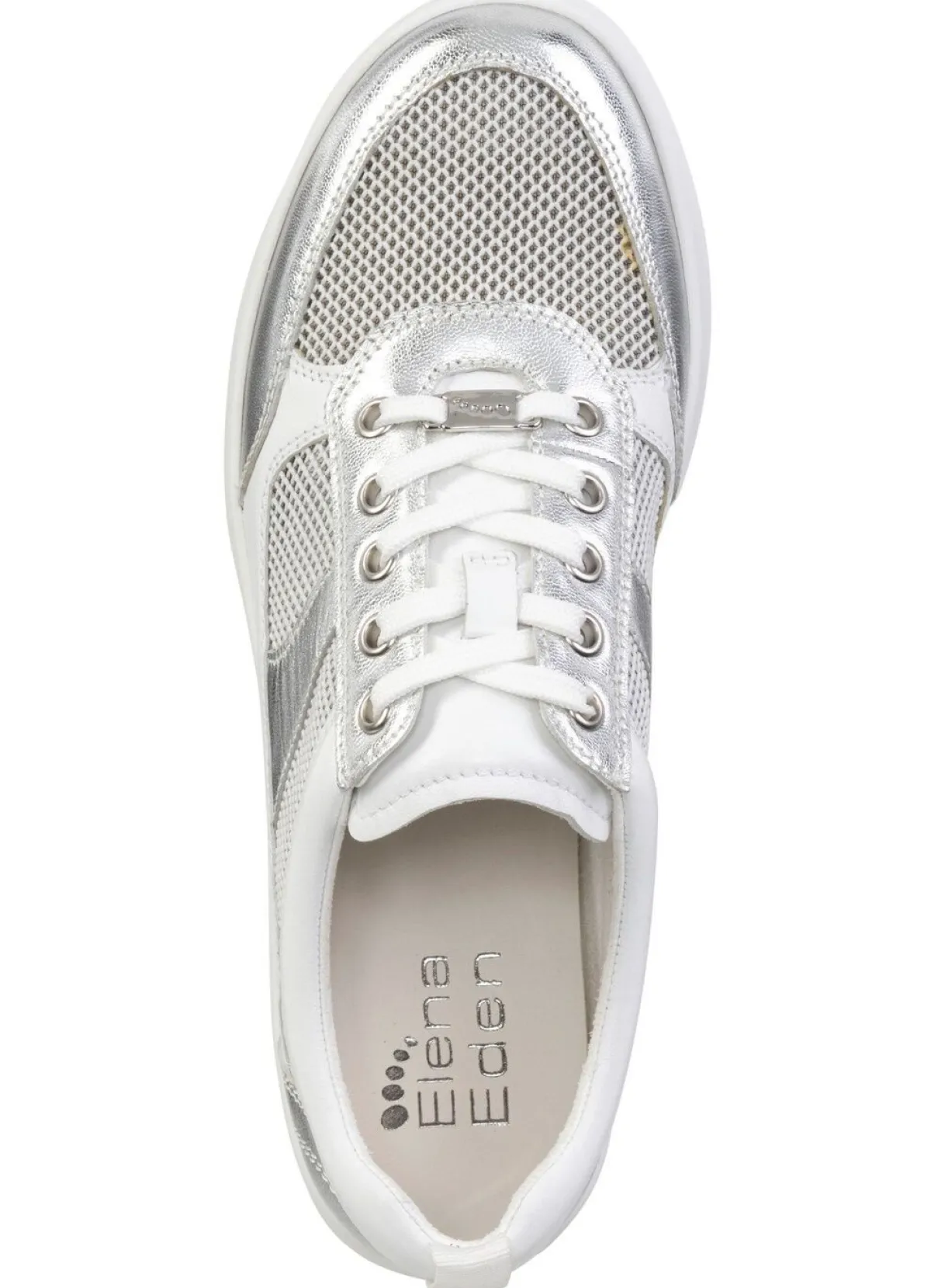 Damen ELENA EDEN Sneaker aus Nappaleder und luftigem Textil in Netzoptik