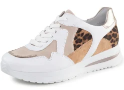 Damen ELENA EDEN Sneaker mit Leo-Print und Metallic-Besätzen