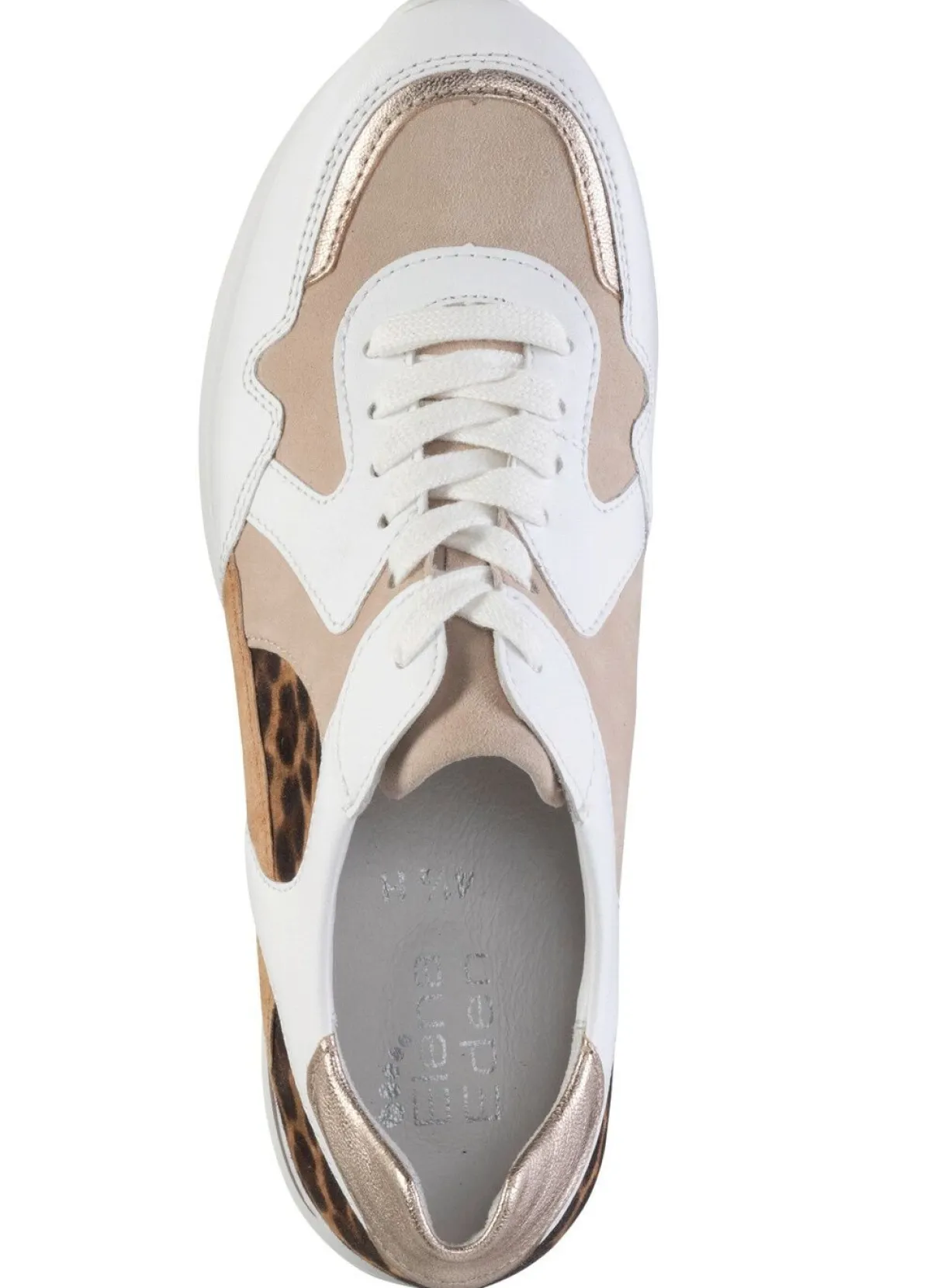 Damen ELENA EDEN Sneaker mit Leo-Print und Metallic-Besätzen