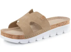 Damen ELENA EDEN , sommerliche Damen-Pantoletten, aus Leder