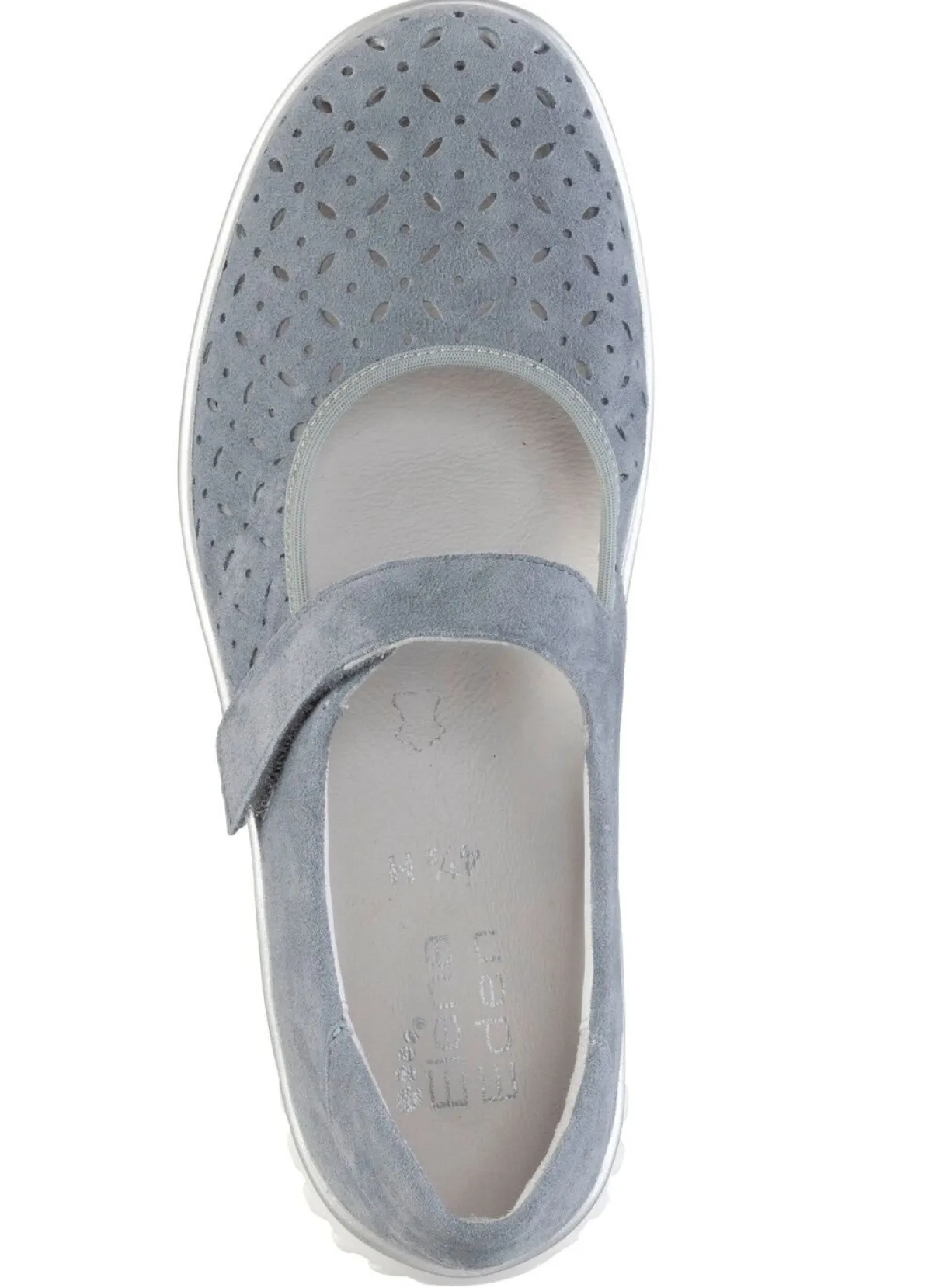 Damen ELENA EDEN Spangenschuh aus Veloursleder mit luftigen Durchbrüchen