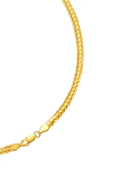 Herren BADER Enge und flache Panzerkette oder -armband aus Gold