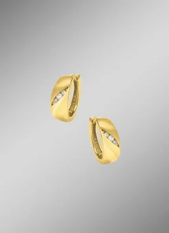 Damen BADER Exquisite Klappcreolen mit 6 Brillanten