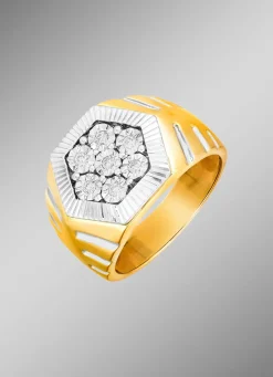 Herren BADER Exquisiter Herrenring in Bicolor
