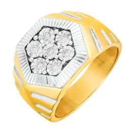 Herren BADER Exquisiter Herrenring in Bicolor
