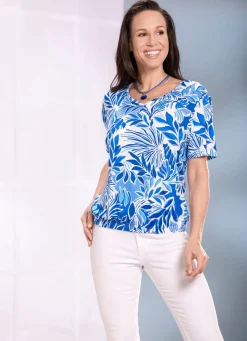 Damen BADER Floral dessinierte Shirt-Tunika