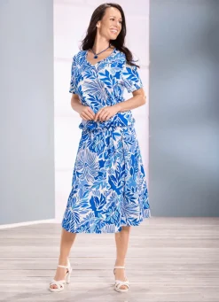 Damen BADER Floral dessinierte Shirt-Tunika