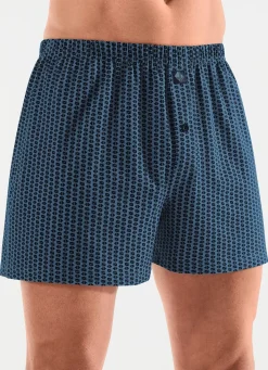 Herren BADER Fünferpack Boxershorts mit Alloverdessin