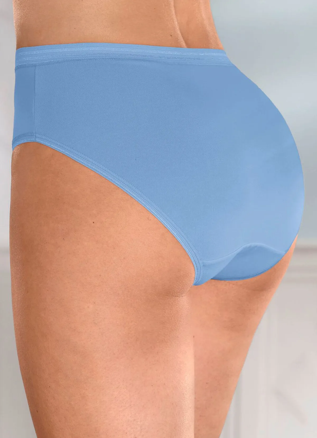 Damen BADER Fünferpack Slips mit glänzenden Abschlüssen