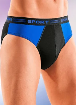 Herren BADER Fünferpack Slips, uni mit Einsätzen