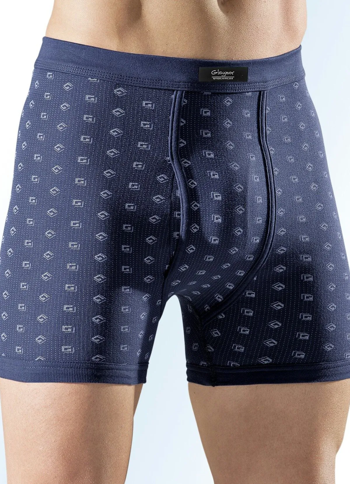 Herren GLEYMOR Fünferpack Unterhosen aus Feinripp, bunt dessiniert