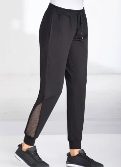 Damen BADER Freizeithose mit Netzeinsatz in 4 Farben