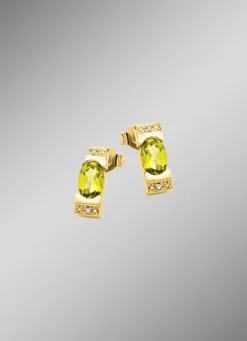 Damen BADER Frische trifft Eleganz – Ohrstecker mit Peridot und Diamanten