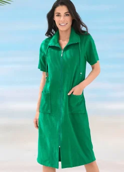 Damen BADER Frottier-Kleid mit durchgehendem Reißverschluss