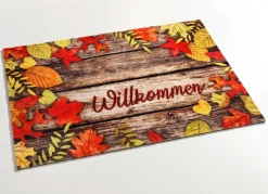 BADER Fußmatte Herbstblätter mit rutschhemmender Rückseite