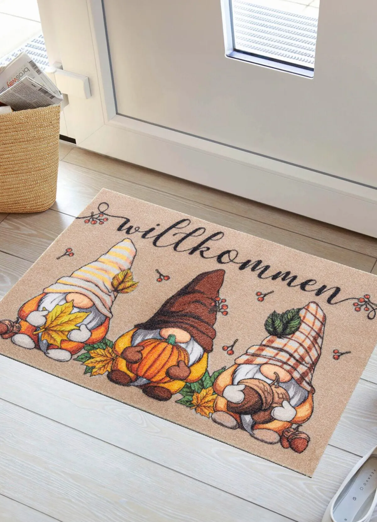 BADER Fußmatte Herbstwichtel mit rutschhemmender Rückseite