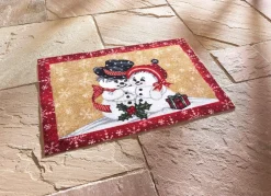 BADER Fußmatte mit Schneemann-Motiv