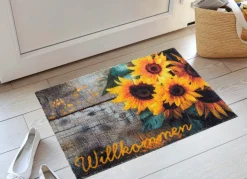 BADER Fußmatte mit Sonnenblumen-Motiv