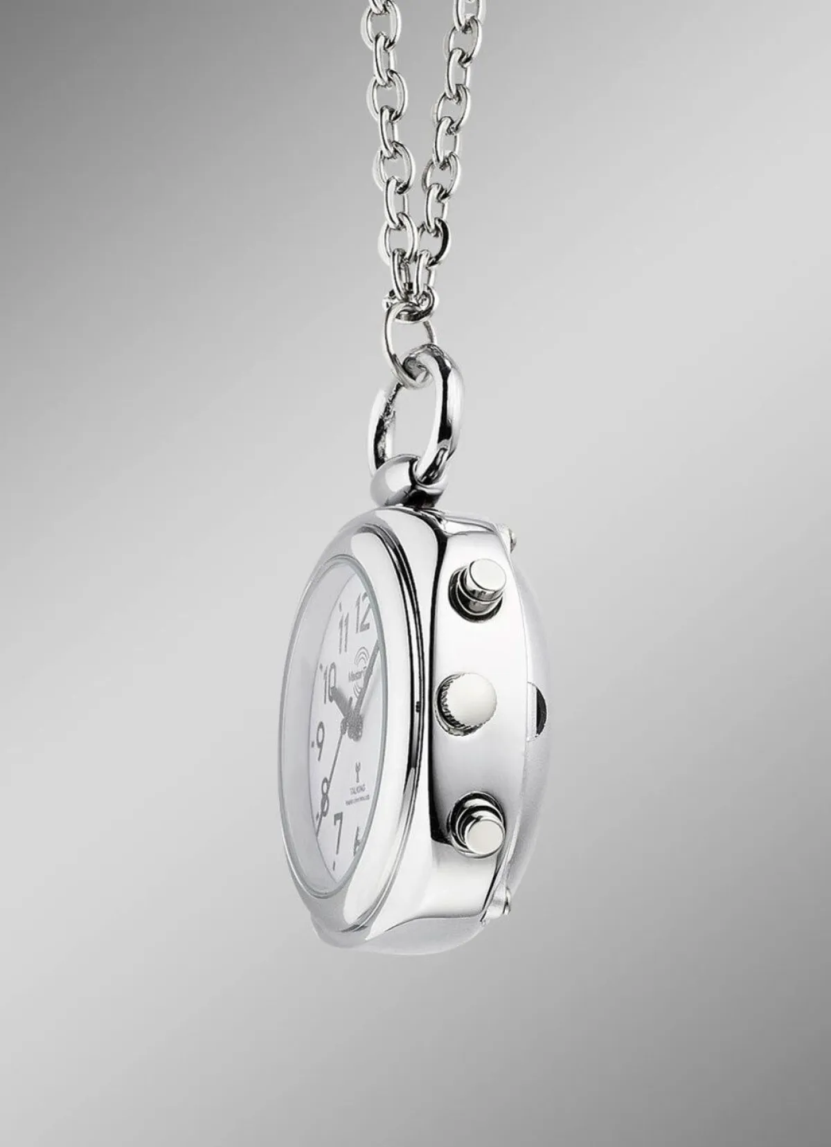 Herren MASTER TIME Funk-Anhängeruhr mit sprechender Zeitansage auf Knopfdruck
