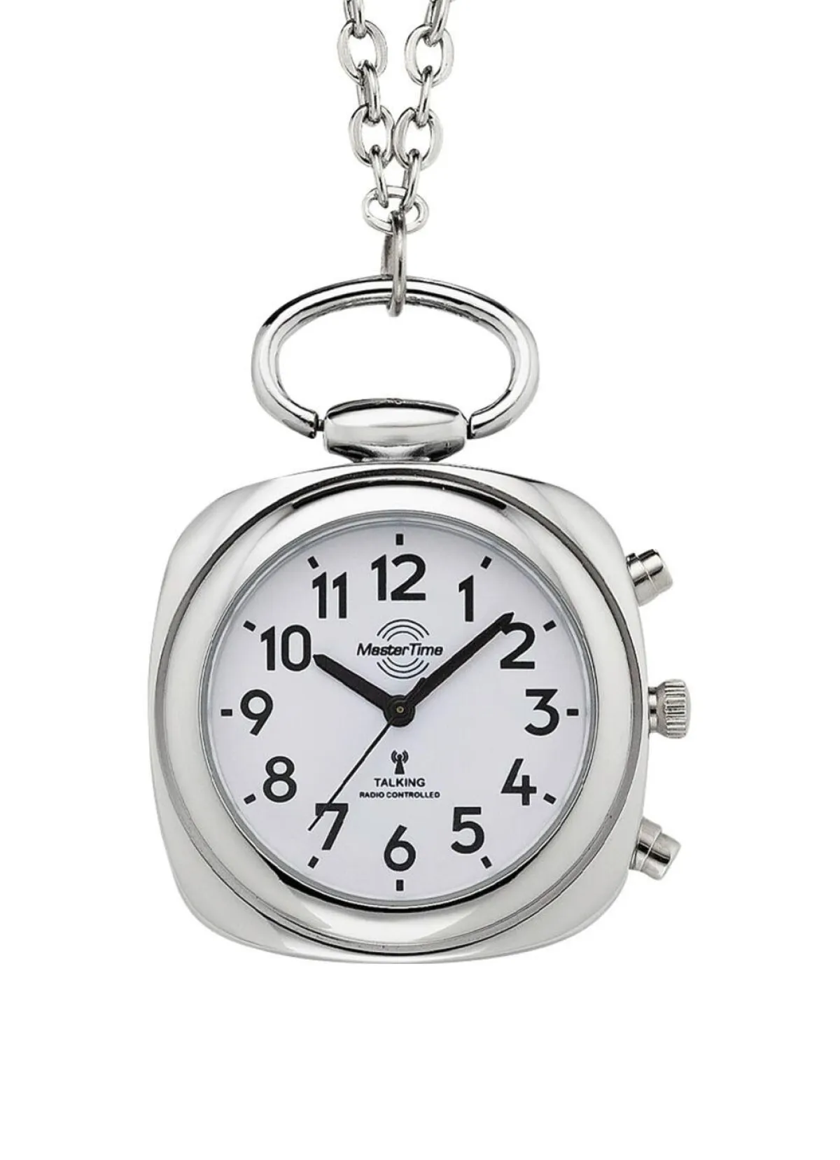 Herren MASTER TIME Funk-Anhängeruhr mit sprechender Zeitansage auf Knopfdruck