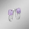 Damen BADER Funkelnde Eleganz: Ohrstecker mit echt Amethyst-
