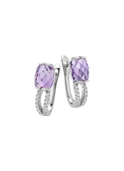 Damen BADER Funkelnde Eleganz: Ohrstecker mit echt Amethyst-