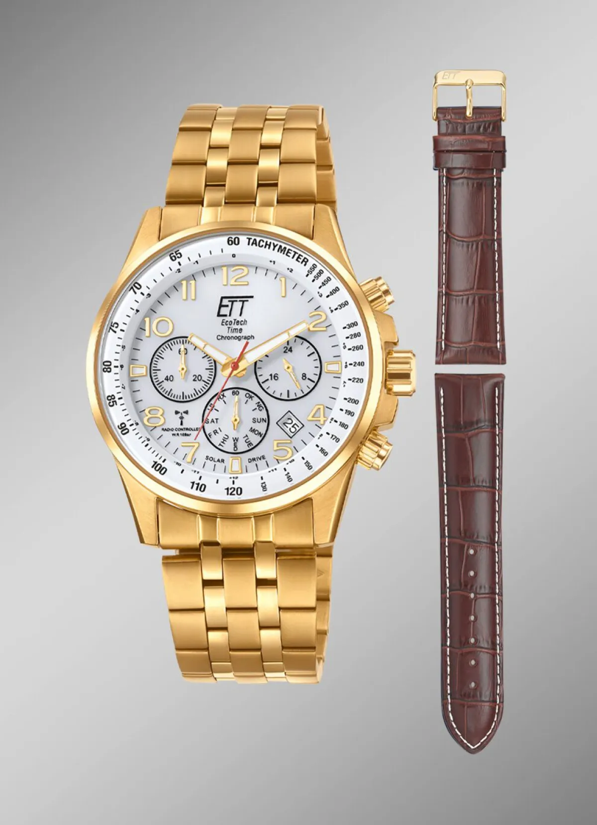 Herren ETT Funk-Solar-Herrenuhr EGS-11614-42MS