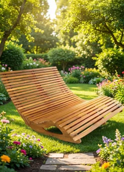 BADER Garten Liege aus Akazienholz