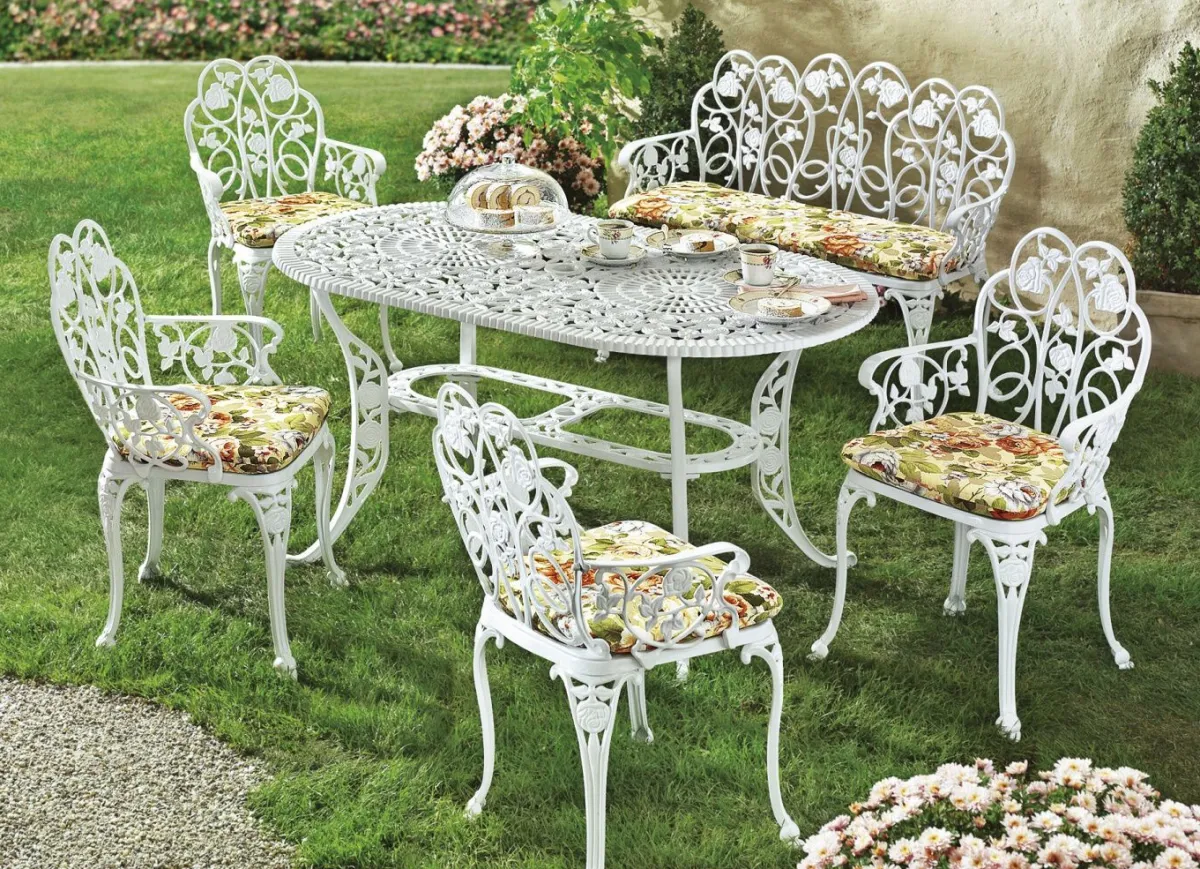 BADER Gartenmöbel Dornröschen aus solidem Aluminiumguss