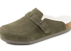 Herren BADER Gefütterte Herren-Clogs, mit Lammfell