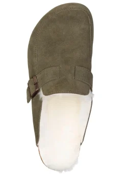 Herren BADER Gefütterte Herren-Clogs, mit Lammfell