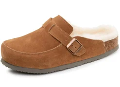 Herren BADER Gefütterte Herren-Clogs, mit Lammfell