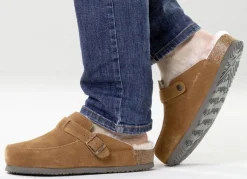 Herren BADER Gefütterte Herren-Clogs, mit Lammfell