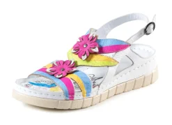 Damen Gemini Sandale mit dekorativen Lederblüten