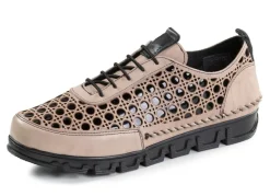 Damen Gemini Schnürschuh aus gelochtem Nappaleder