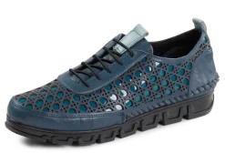 Damen Gemini Schnürschuh aus gelochtem Nappaleder