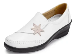 Damen Gemini Slipper mit Leder-Applikation