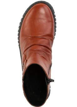 Damen Gemini Stiefelette mit Raffung und dekorativen Knöpfen