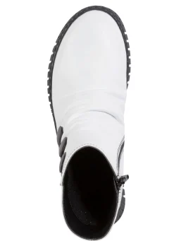 Damen Gemini Stiefelette mit Raffung und dekorativen Knöpfen