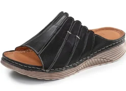 Damen Gemini , stilvolle Damen-Pantoletten, Weite G, aus Leder
