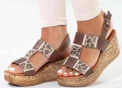 Damen Gemini , trendige Damen-Sandaletten, Weite G, aus Leder